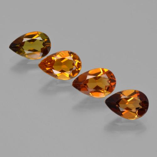 Multicolor Tourmaline Gem - 0.8ct Pear Facet (ID: 406800)