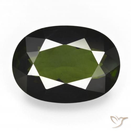 14.01 ct Green Tourmaline, 18.5 x 13.3 mm Oval Cut From Mozambique, Photo A