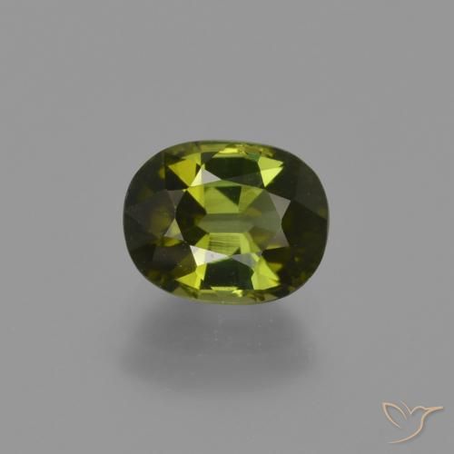 Forest Green Tourmaline Gem - 1.2ct Oval Facet (ID: 412946)