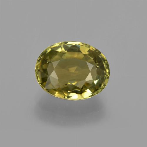 Verde terroso Turmalina Gema - 1.5ct Forma ovalada (ID: 412953)