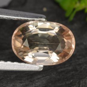Durazno medio Turmalina Gema - 1.2ct Forma ovalada (ID: 413059)