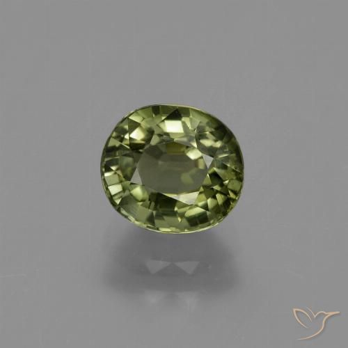 1.19ct Natural Medium-Dark Green Tourmaline, Oval, VS