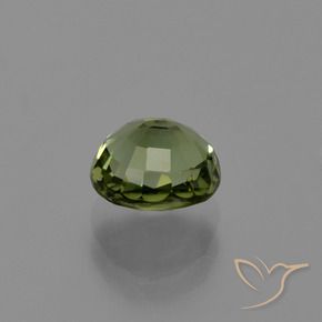 Tourmaline Gemstone in 6.4 x 5.8 mm Size for Sale, Tourmaline Stone in Medium-Dark Green Color