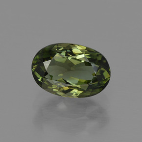 1.14 ct Green Tourmaline Gemstone, Tourmaline Gem in Oval Facet Shape for Sale.