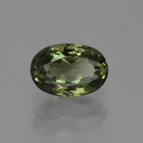 1.14 ct Green Tourmaline Stone, Natural Tourmaline in Oval Facet Shape for Sale