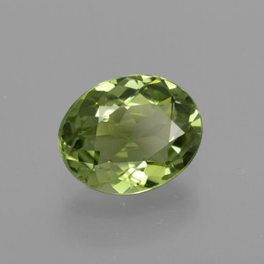 1.07 ct Green Tourmaline Stone, Natural Tourmaline in Oval Facet Shape for Sale