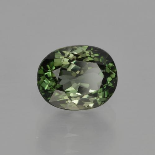 1.29 ct Green Tourmaline Stone, Natural Tourmaline in Oval Facet Shape for Sale