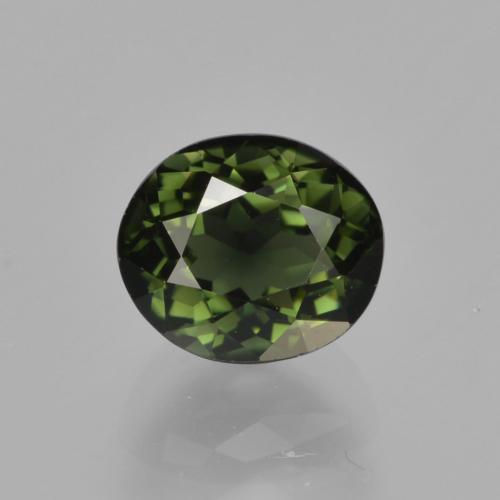 Темно-зеленый Турмалин Камень - 1.5ct Фасетный Овал (ID: 413280)