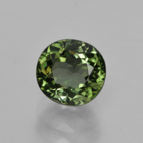 1.43 ct Green Tourmaline Gemstone, Tourmaline Gem in Oval Facet Shape for Sale.