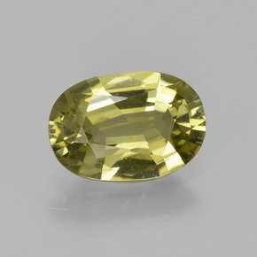 Warm Earthy Green Турмалин Камень - 1ct Фасетный Овал (ID: 413317)
