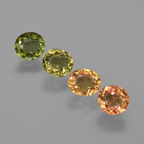 2.54 ctw Multicolor Tourmaline Gemstones, Tourmaline Gems in Oval Facet Shape for Sale.