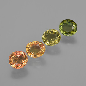 2.54 ctw Multicolor Tourmaline Stones, Natural Tourmaline in Oval Facet Shape for Sale