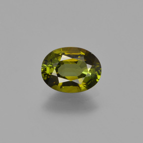 bräunlich-grün Turmalin Edelstein - 0.7ct Oval facettiert (ID: 413358)