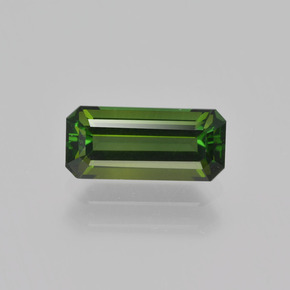 1.34 ct Green Tourmaline Gemstone, Tourmaline Gem in Octagon Facet Shape for Sale.