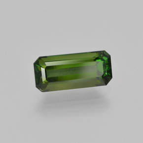 1.34 ct Green Tourmaline Stone, Natural Tourmaline in Octagon Facet Shape for Sale