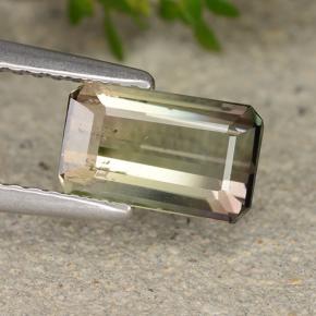 1.3ct Octagon Step Cut Bi-color Tourmaline Gem for sale 1.3ct Octagon Step Cut Bi-color Tourmaline Gem (ID: 413663)