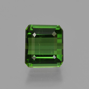 Earthy Green Turmalin Edelstein - 1.5ct Oktagon facettiert (ID: 413664)