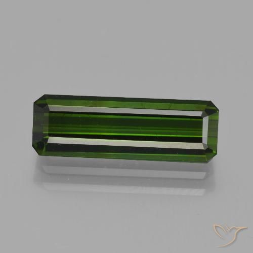 2.89 ct Green Tourmaline Gemstone, Tourmaline Gem in Octagon Facet Shape for Sale.