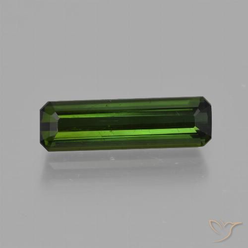 2.02ct Natural Deep Green Tourmaline, Emerald Cut, VS