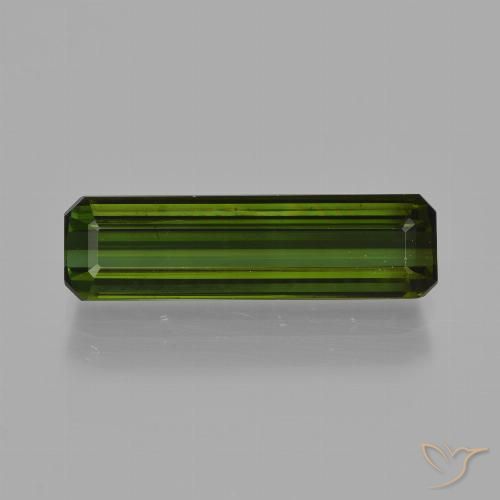 2.77ct Natural Forest Green Tourmaline, Emerald Cut, VS