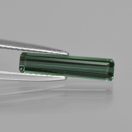 Dark Green Tourmaline Gem - 1.2ct Octagon Facet (ID: 415001)