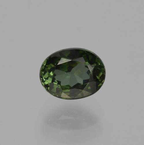 Deep Earth Green Tourmaline Gem - 0.9ct Oval Facet (ID: 415021)