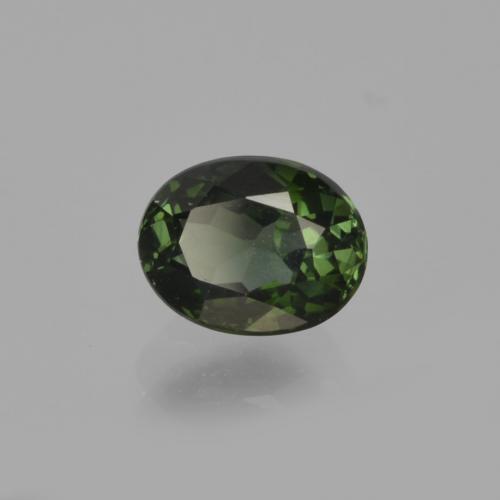 0.87 ct Green Tourmaline Stone, Natural Tourmaline in Oval Facet Shape for Sale