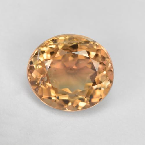 Naranja claro Turmalina Gema - 1.3ct Forma ovalada (ID: 415167)