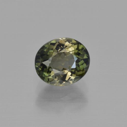 1,28 ct ovaler grüner Turmalin aus Mosambik, Größe 7 x 6mm, Garantiert natürlicher Edelstein, VVS-VS Reinheit, 1 Stück Turmalin in Bräunlich-grün Farbe, Mohs-Härte von 7 - 7,5 Geeignet für den täglichen Gebrauch im Schmuck, Waage Sternzeichen, Photo A