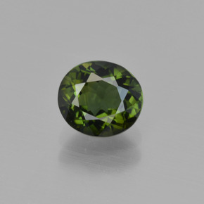 Deep Green Tourmaline Gem - 1.1ct Oval Facet (ID: 415242)