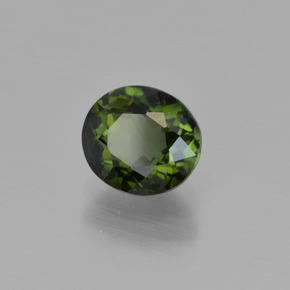 1.13 ct Green Tourmaline Stone, Natural Tourmaline in Oval Facet Shape for Sale
