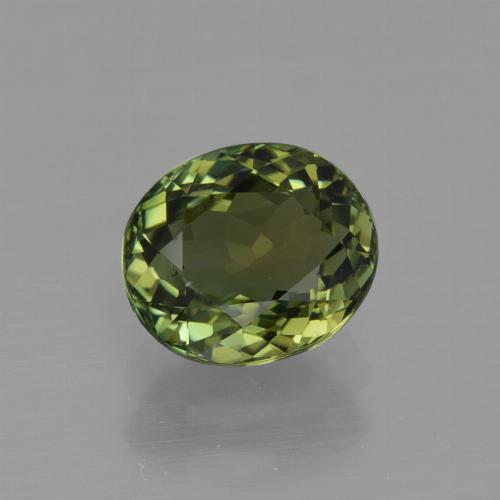 Verde scuro Tormalina Gem - 1.2ct Ovale sfaccettato (ID: 415250)