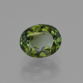 1.05 ct Green Tourmaline Stone, Natural Tourmaline in Oval Facet Shape for Sale
