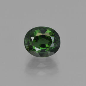 1.19 ct Green Tourmaline Gemstone, Tourmaline Gem in Oval Facet Shape for Sale.