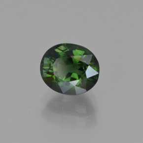 1.19 ct Green Tourmaline Stone, Natural Tourmaline in Oval Facet Shape for Sale
