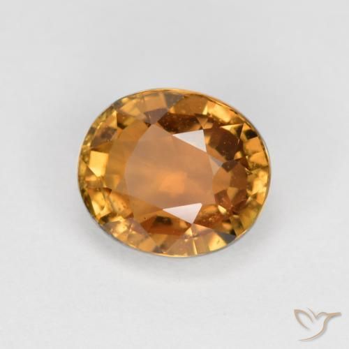 1.47 ct Golden Tourmaline Stone, Natural Tourmaline in Oval Facet Shape for Sale