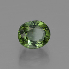 1.26 ct Green Tourmaline Stone, Natural Tourmaline in Oval Facet Shape for Sale