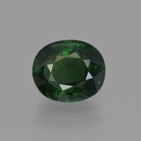 Dark Green Tourmaline Gem - 1.3ct Oval Facet (ID: 415429)