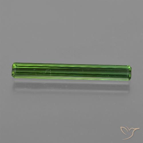 1.50ct Natural Medium Green Tourmaline, Emerald Cut, VVS-VS