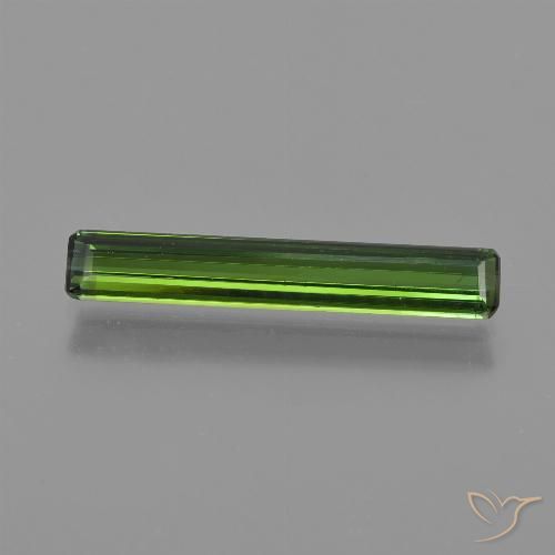 1.53ct Natural Dark Green Tourmaline, Emerald Cut, VS