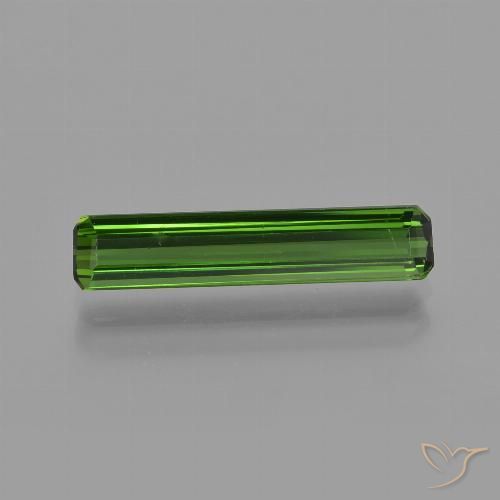 1.59ct Natural Dark Green Tourmaline, Emerald Cut, VS