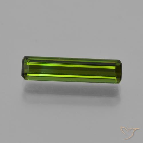 Deep Green Tourmaline Gem - 1.5ct Octagon Facet (ID: 415984)