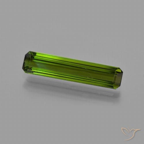 1.58ct Natural Earthy Green Tourmaline, Emerald Cut, VS