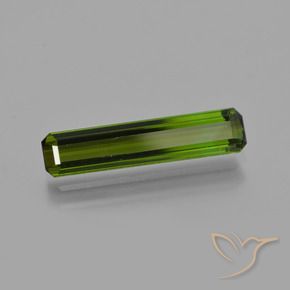 1.58 ct Green Tourmaline Stone, Natural Tourmaline in Octagon Facet Shape for Sale