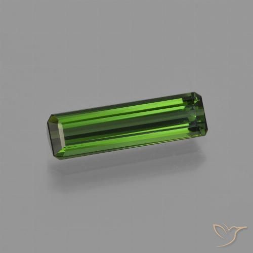 1.51ct Natural Deep Green Tourmaline, Emerald Cut, VVS-VS