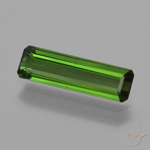 1.12ct Natural Medium Green Tourmaline, Emerald Cut, VVS-VS