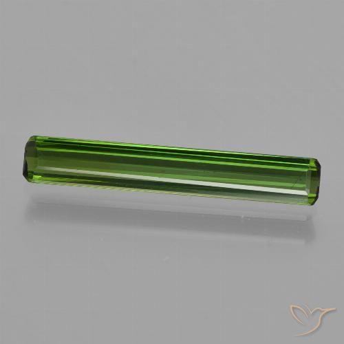 1.11ct Natural Earthy Green Tourmaline, Emerald Cut, VS