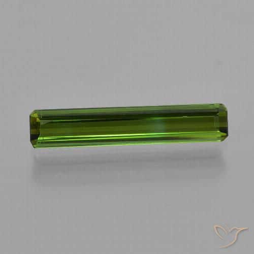 1.00ct Natural Dark Green Tourmaline, Emerald Cut, VS
