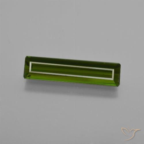 2.01ct Natural Earthy Green Tourmaline, Emerald Cut, VS