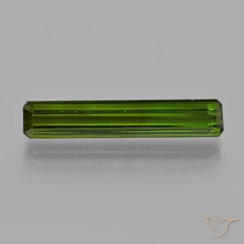 3.19ct Natural Dark Green Tourmaline, Emerald Cut, VS